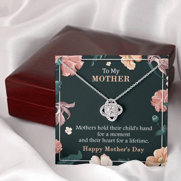 Mother's, Hearts For A Lifetime Love Knot Necklace - Picture 3 of 5